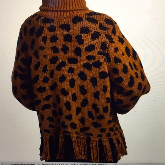FARM Rio Leopard Fringe Sweater - Picture 5 of 9